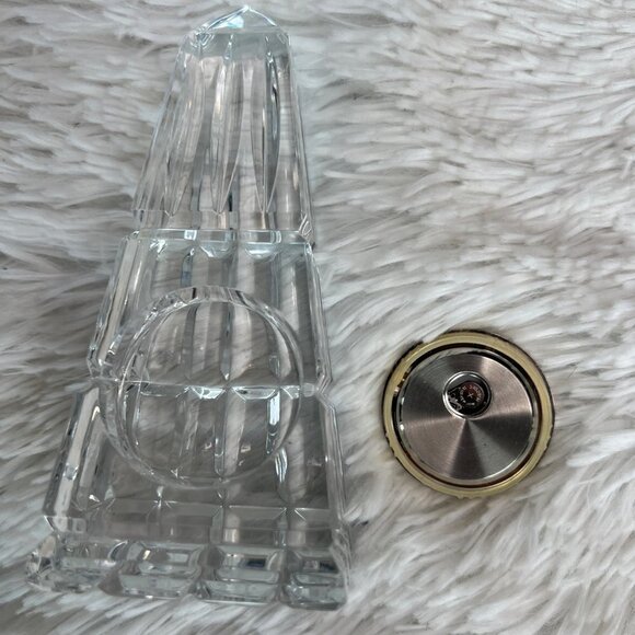 Waterford Crystal Obelisk Tower Clock Cut Crystal - Picture 10 of 12